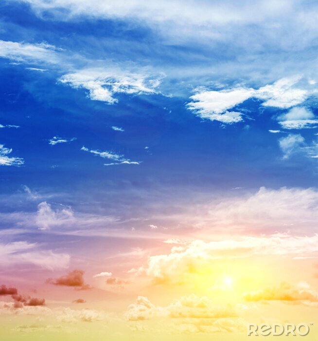 Tableau  Nuages multicolores dans le ciel