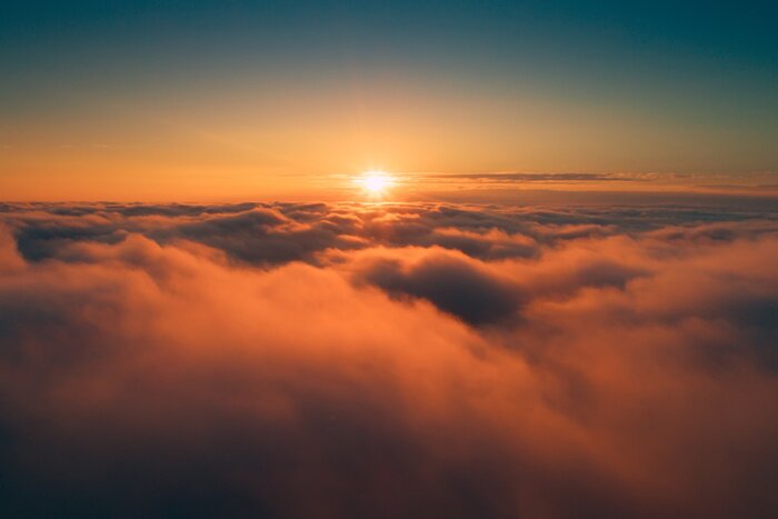 Tableau  Nuages orange le matin