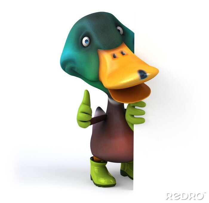 Tableau  Oiseau sortant de derrière un mur