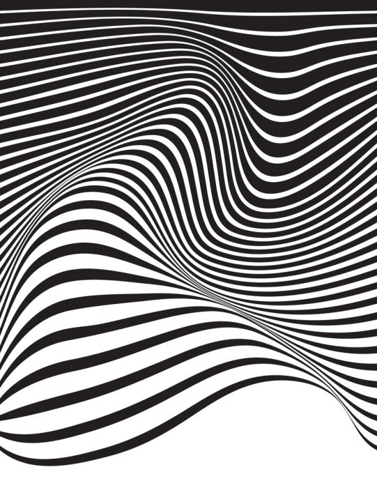 Tableau  Optique, art, opart, rayé, ondulé, fond