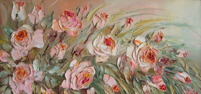 Tableau  Original oil painting The roses