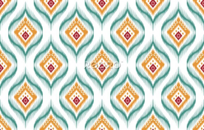 Tableau  Ornement aztèque avec des détails verts