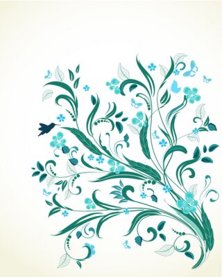 ornement floral pour votre conception