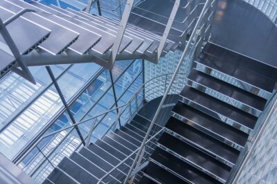 Tableau  Ouvrez la cage d'escalier dans un immeuble de bureaux moderne