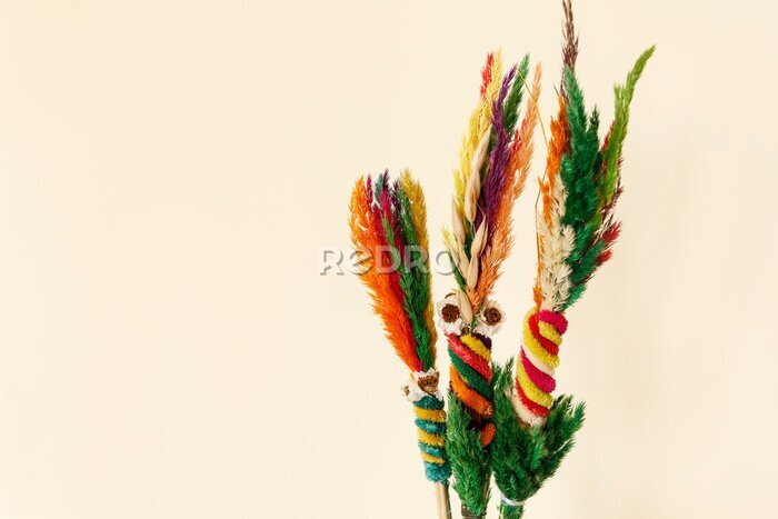 Tableau  Palmiers de Pâques colorés