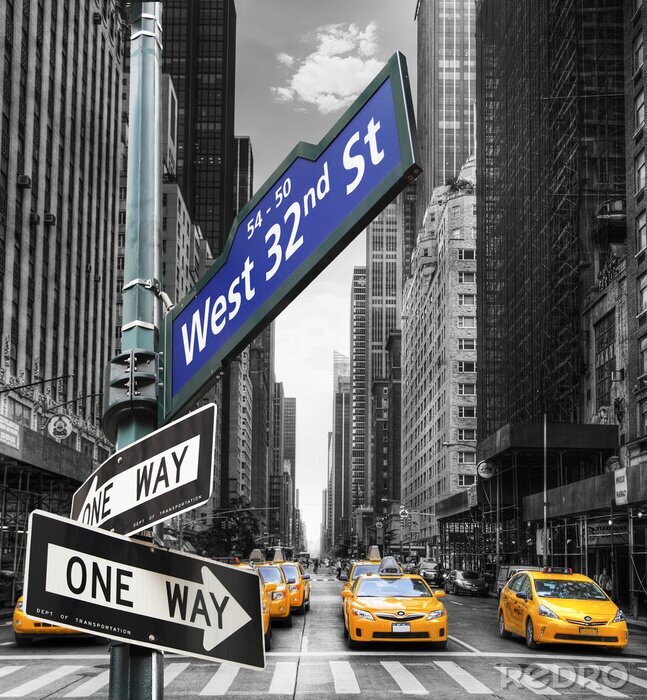 Tableau  Panneaux de signalisation rue à New York