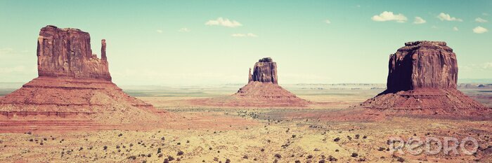 Tableau  panomaric vue de Monument Valley