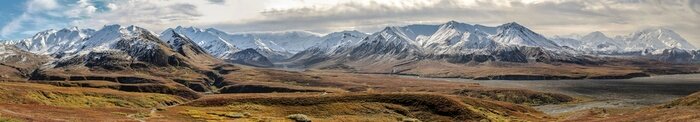Tableau  Panorama, automne, Denali, national, Parc, Alaska
