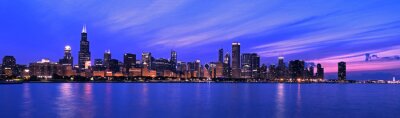 Panorama Chicago bleu clair