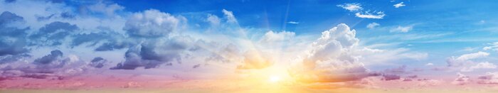 Tableau  Panorama d'un ciel ensoleillé