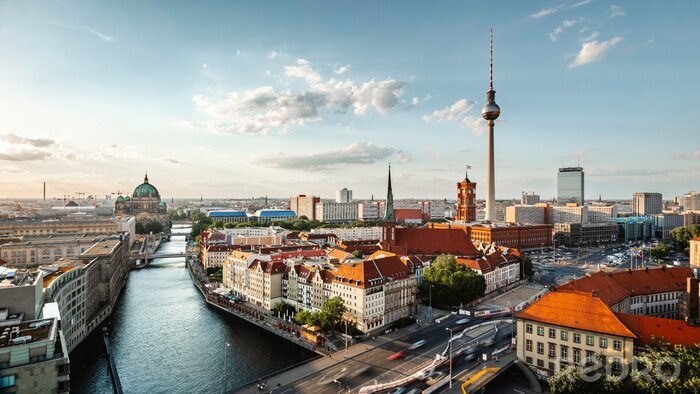 Tableau  Panorama de Berlin avec la tour de télévision