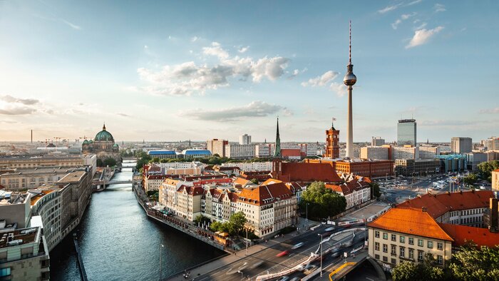 Tableau  Panorama de Berlin avec la tour de télévision