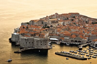 Panorama de Dubrovnik avec des maisons