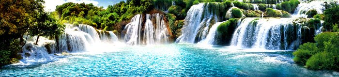 Tableau  Panorama de la cascade