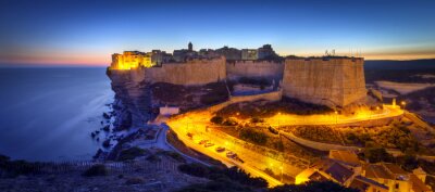 Panorama de la côte en Corse