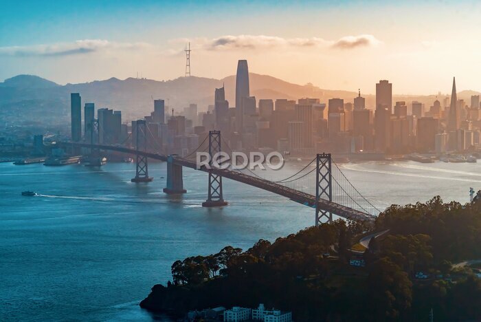 Tableau  Panorama de la ville avec vue sur le pont