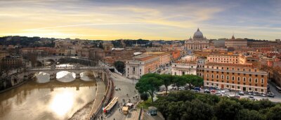 Tableau  Panorama de la ville de Rome d'en haut