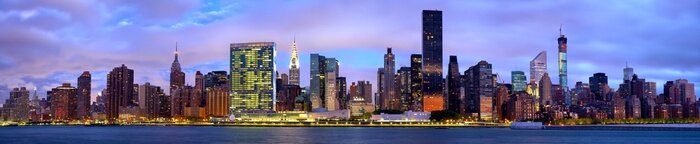 Tableau  Panorama de Manhattan avant le lever du soleil