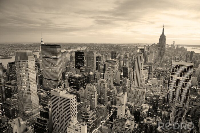 Tableau  Panorama de métropole gris