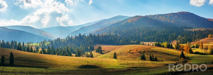 Tableau  Panorama de montagne en automne