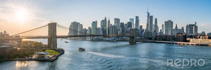 Tableau  Panorama de New York avec le pont de Brooklyn