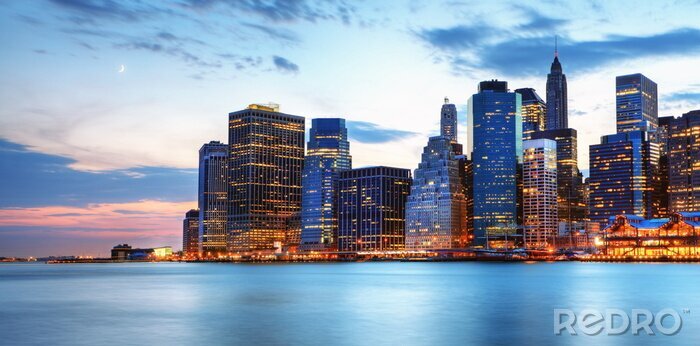 Tableau  Panorama de New York le matin