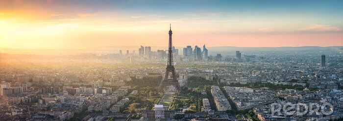 Tableau  Panorama de Paris au lever du soleil