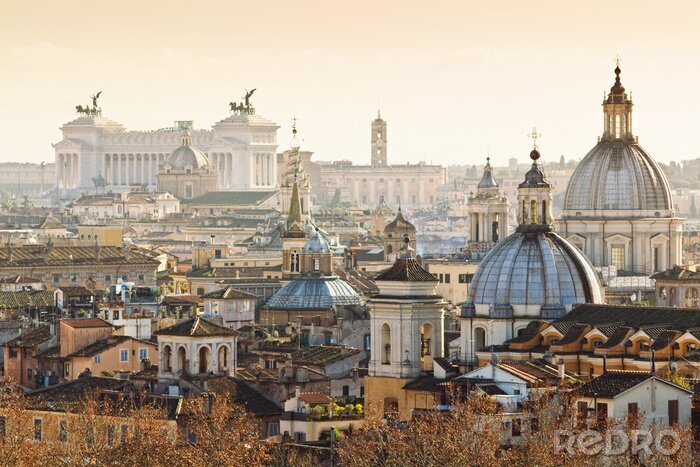 Tableau  Panorama de Rome le matin