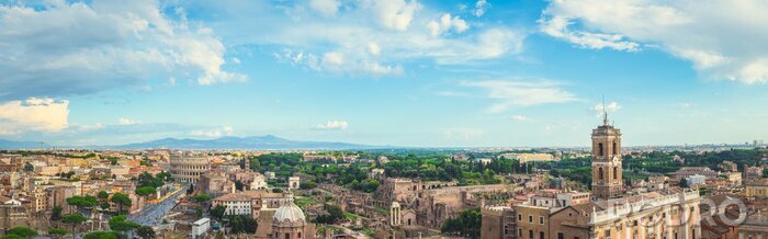 Tableau  Panorama de Rome par beau temps