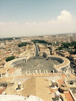 Tableau  Panorama de Rome par une journée ensoleillée