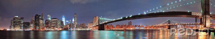 Tableau  Panorama de ville pont new-yorkais