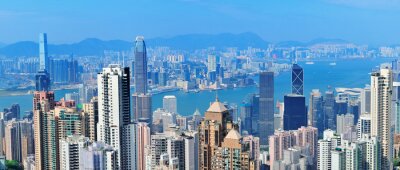 Panorama de ville vue aérienne 3D