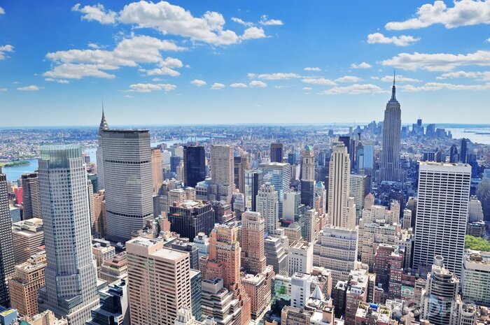 Tableau  Panorama des immeubles aux couleurs tamisées