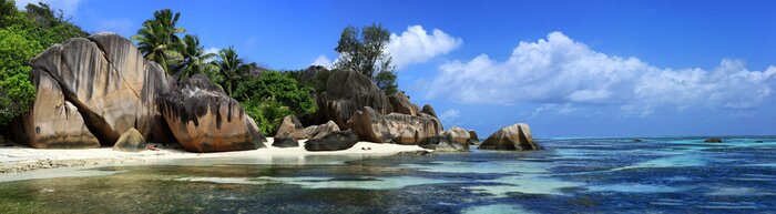 Tableau  panorama des seychelles