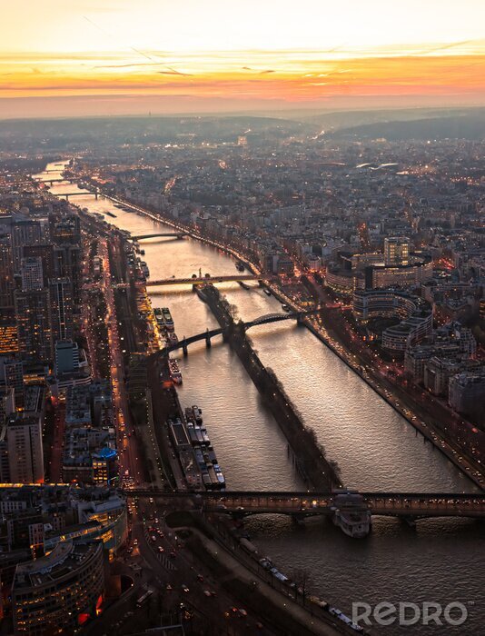 Tableau  Panorama du fleuve à Paris