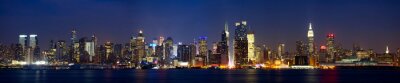 Panorama nocturne de Manhattan