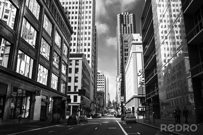 Tableau  Panorama noir et blanc de San Francisco