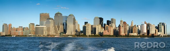 Tableau  Panorama ville au bord de l'eau