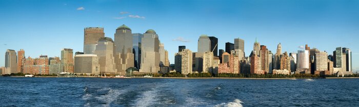 Tableau  Panorama ville au bord de l'eau