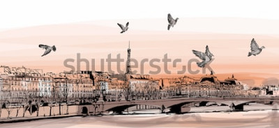 Tableau  Panorama ville peinture