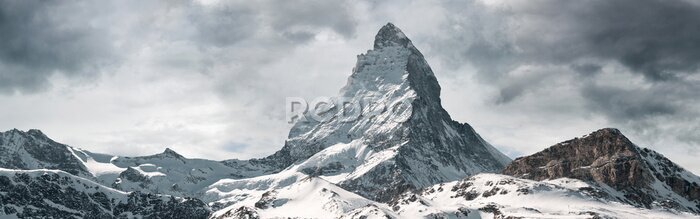 Tableau  panoramic view to the majestic Matterhorn mountain, Valais, Switzerland