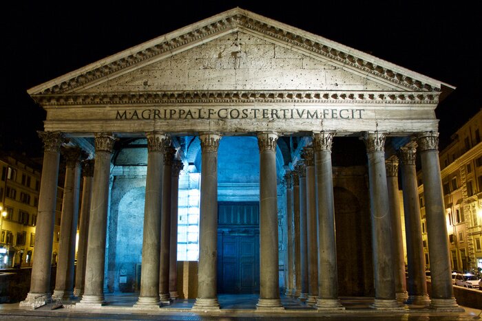 Tableau  Panthéon à Rome la nuit