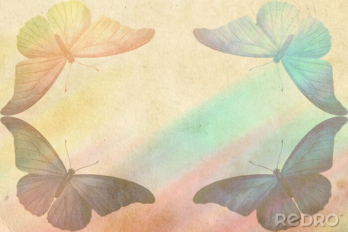 Tableau  papillons vintage