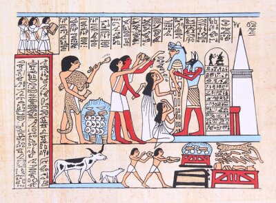 Tableau  Papyrus de hiéroglyphes