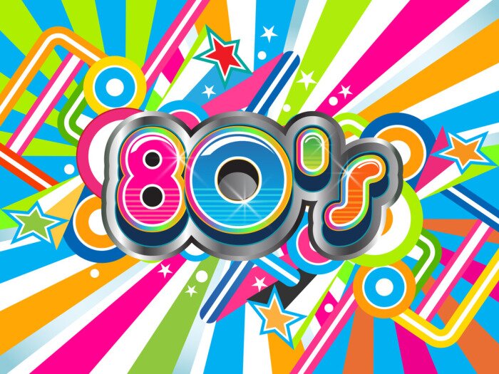 Tableau  Partie 80s illustration logo