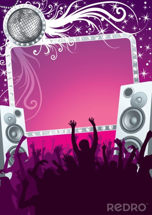 Tableau  Partie disco glamour dans le club de nuit