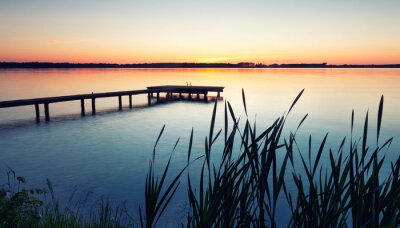 Passerelle ciel du soir
