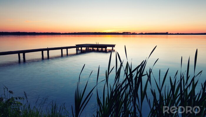 Tableau  Passerelle ciel du soir