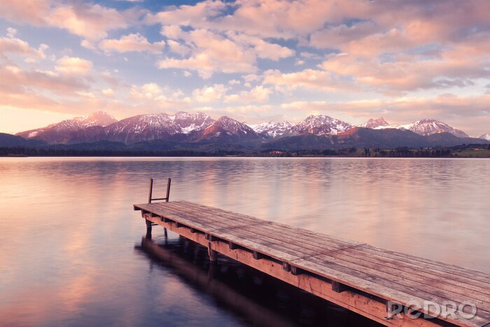 Tableau  Passerelle et hautes montagnes