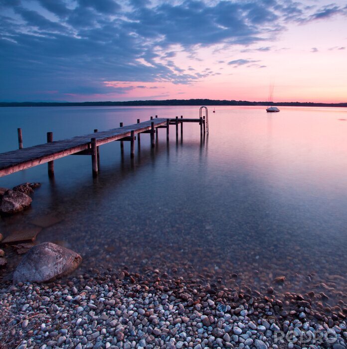Tableau  Passerelle plage de cailloux